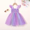 imageYOUNGER TREE Toddler Girl Tutu Dress Tulle Summer Dresses Party Princess Sundress for 16YPurple