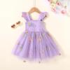 imageYOUNGER TREE Toddler Girl Tutu Dress Tulle Summer Dresses Party Princess Sundress for 16YPurple and Flower