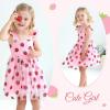 imageYOUNGER TREE Toddler Girl Tutu Dress Tulle Summer Dresses Party Princess Sundress for 16YStrawberry
