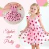 imageYOUNGER TREE Toddler Girl Tutu Dress Tulle Summer Dresses Party Princess Sundress for 16YStrawberry
