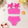 imageYOUNGER TREE Toddler Girls Two Pieces Swimsuit Color Block Stripe Swimwear Summer Beach Bathing Suit 18M5TRose Pink Flower Bud