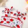 imageYOUNGER TREE Toddler Girls Two Pieces Swimsuit Color Block Stripe Swimwear Summer Beach Bathing Suit 18M5TStrawberry Flower Buds
