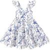 imageKids Toddler Baby Girls Rainbow Dress Princess Sleeveless Beach Butterfly SundressGirl Blue Floral Dress