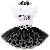 imageYOUNGER TREE Baby Girls 1st Birthday Outfit ONE Romper Tulle Tutu Skirt with Headband Sets Baby First Princess DressCow