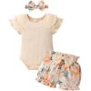 Apricot Romper and Flower Shorts