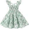 Green Floral Boho Dress