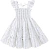 White Dress Light Blue Floral