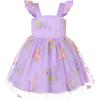 imageYOUNGER TREE Toddler Girl Tutu Dress Tulle Summer Dresses Party Princess Sundress for 16YPurple and Flower
