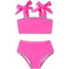 imageYOUNGER TREE Toddler Girls Two Pieces Swimsuit Color Block Stripe Swimwear Summer Beach Bathing Suit 18M5TRose Pink Flower Bud