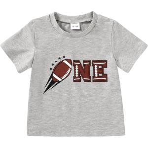 imageYOUNGER TREE Baby Boy Clothes 1 Year Old Clothes First Birthday Outfit Boy Short Sleeve TShirt Infant Summer OutfitsAmerican Football One