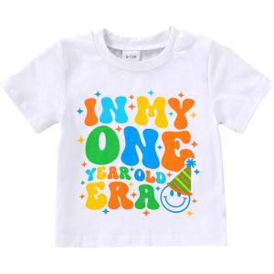 imageYOUNGER TREE Baby Boy Clothes 1 Year Old Clothes First Birthday Outfit Boy Short Sleeve TShirt Infant Summer OutfitsIn My One Year Old Era