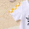 imageYOUNGER TREE Toddler Infant Baby Girls Summer Outfits Leopard Print Short Sleeve Pocket TShirt Tops Pants Clothes SetsBee