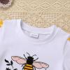 imageYOUNGER TREE Toddler Infant Baby Girls Summer Outfits Leopard Print Short Sleeve Pocket TShirt Tops Pants Clothes SetsBee