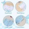 imageYOUNGER TREE Toddler Infant Baby Girls Summer Outfits Leopard Print Short Sleeve Pocket TShirt Tops Pants Clothes SetsBlue Bowknot