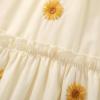 imageToddler Baby Girls Dress Floral Embroidered Boho Sleeveless Beach Butterfly SundressCream and Daisy