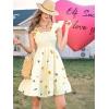 imageToddler Baby Girls Dress Floral Embroidered Boho Sleeveless Beach Butterfly SundressCream and Daisy