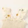 imageToddler Baby Girls Dress Floral Embroidered Boho Sleeveless Beach Butterfly SundressCream and Daisy