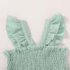 imageToddler Baby Girls Dress Floral Embroidered Boho Sleeveless Beach Butterfly SundressLight Green