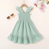 imageToddler Baby Girls Dress Floral Embroidered Boho Sleeveless Beach Butterfly SundressLight Green