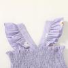imageToddler Baby Girls Dress Floral Embroidered Boho Sleeveless Beach Butterfly SundressPurple and White Flower