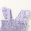 imageToddler Baby Girls Dress Floral Embroidered Boho Sleeveless Beach Butterfly SundressPurple and White Flower