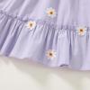 imageToddler Baby Girls Dress Floral Embroidered Boho Sleeveless Beach Butterfly SundressPurple and White Flower