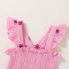 imageToddler Baby Girls Dress Floral Embroidered Boho Sleeveless Beach Butterfly SundressRose Pink and Pink Flower