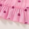 imageToddler Baby Girls Dress Floral Embroidered Boho Sleeveless Beach Butterfly SundressRose Pink and Pink Flower