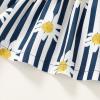 imageYOUNGER TREE Toddler Baby Girl Clothes Sleeveless Ruffle Bowknot Dress Top Shorts Set Summer Outfits for Little Kids GirlsStripedaisy