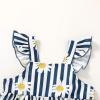 imageYOUNGER TREE Toddler Baby Girl Clothes Sleeveless Ruffle Bowknot Dress Top Shorts Set Summer Outfits for Little Kids GirlsStripedaisy