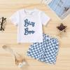 imageYOUNGER TREE Toddler Baby Boy Summer Clothes Dinosaur TShirt and Shorts Boy Outfits 12 Months to 4TBig Bro