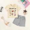 imageYOUNGER TREE Toddler Baby Boy Summer Clothes Dinosaur TShirt and Shorts Boy Outfits 12 Months to 4TGray and Baseball
