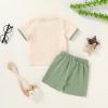 imageYOUNGER TREE Toddler Baby Boy Summer Clothes Dinosaur TShirt and Shorts Boy Outfits 12 Months to 4TGreen and Animals