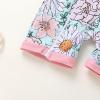 imageToddler Baby Girls Swimsuit OnePiece Zipper Swimwear UPF 50 Sun Protection Bathing Suit with HatPink Big Flower