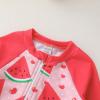 imageToddler Baby Girls Swimsuit OnePiece Zipper Swimwear UPF 50 Sun Protection Bathing Suit with HatWatermelon Red