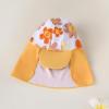 imageToddler Baby Girls Swimsuit OnePiece Zipper Swimwear UPF 50 Sun Protection Bathing Suit with HatYellow Smiling