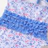imageYOUNGER TREE Toddler Baby Girl Swimsuit Infant One Piece Bathing Suits with Hat Newborn Summer Beach SwimwearBlue Floral