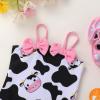 imageYOUNGER TREE Toddler Baby Girl Swimsuit Infant One Piece Bathing Suits with Hat Newborn Summer Beach SwimwearCows