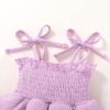imageYOUNGER TREE Baby Girl Clothes Infant Summer Romper Dress Sleeveless Bodysuit Jumpsuit with Headband Toddler OutfitsLight Purple