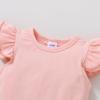 imageYOUNGER TREE Infant Toddler Baby Girl Summer Outfit Sunflower Strap Sets Sleeveless Romper Suspender Skirt 3pcs Clothing SetsPink Floral