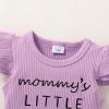 imageYOUNGER TREE Infant Toddler Baby Girl Summer Outfit Sunflower Strap Sets Sleeveless Romper Suspender Skirt 3pcs Clothing SetsPurple Floral