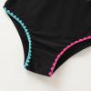 imageYOUNGER TREE Toddler Girls Two Pieces Swimsuit Color Block Stripe Swimwear Summer Beach Bathing Suit 18M5TBlack Flower Bud
