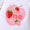 imageYOUNGER TREE Baby Girl 1st Birthday Outfits One Year Old Clothes Romper Tutu Cake Smash Skirt with Headband Baby Girl GiftsPink Strawberry One