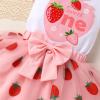 imageYOUNGER TREE Baby Girl 1st Birthday Outfits One Year Old Clothes Romper Tutu Cake Smash Skirt with Headband Baby Girl GiftsPink Strawberry One