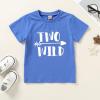 imageSecond Birthday TShirt Baby Boy Girl Two Wild Blouse Two Year Old Birthday Top Clothes OutfitsBlue
