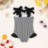 imageYOUNGER TREE Toddler Swimsuit Girl Color Block Stripe OnePiece Swimwear Baby Girl Bathing SuitsBlack Stripe