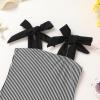 imageYOUNGER TREE Toddler Swimsuit Girl Color Block Stripe OnePiece Swimwear Baby Girl Bathing SuitsBlack Stripe