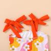 imageYOUNGER TREE Toddler Swimsuit Girl Color Block Stripe OnePiece Swimwear Baby Girl Bathing SuitsFlower Smile