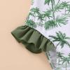 imageYOUNGER TREE Toddler Swimsuit Girl Color Block Stripe OnePiece Swimwear Baby Girl Bathing SuitsPalm