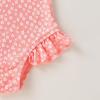 imageYOUNGER TREE Toddler Swimsuit Girl Color Block Stripe OnePiece Swimwear Baby Girl Bathing SuitsPeach Pink Flowers